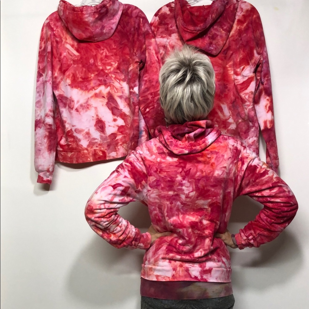 Cotton Fleece Ice Dyed Hoodie!